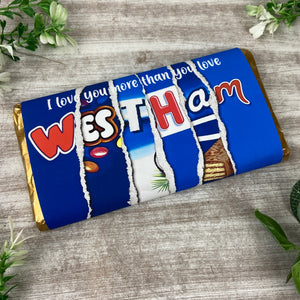 West Ham Chocolate Bar - I Love You More Than...