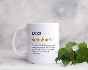 Personalised Star Rating /  Funny Review Ceramic Mug