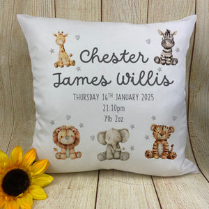 New Baby Cushion - Jungle Animals