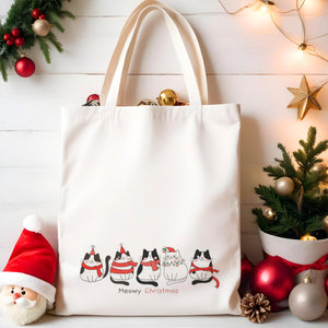 Christmas Tote Bag - Cats-The Persnickety Co