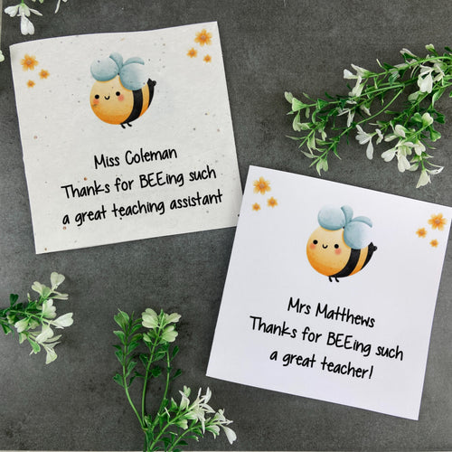 Bee Teacher Card-The Persnickety Co