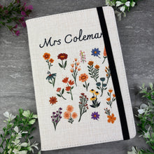 Load image into Gallery viewer, Personalised Teacher Notebook - Wildflower A5 Journal
