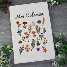 Load image into Gallery viewer, Personalised Teacher Notebook - Wildflower A5 Journal
