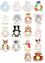 Load image into Gallery viewer, Personalised Teddy Bear Keepsake | New Baby Gift | Birth Detail Plush | Custom Baby Shower Present | Bunny
