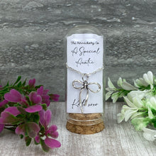 Load image into Gallery viewer, Whimsical Bow Necklace in Cloche - A Special Auntie-The Persnickety Co
