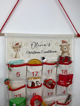 Load image into Gallery viewer, Personalised Festive Friends Fabric Advent Calendar
