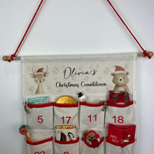 Load image into Gallery viewer, Personalised Festive Friends Fabric Advent Calendar
