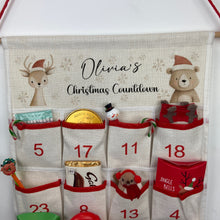 Load image into Gallery viewer, Personalised Festive Friends Fabric Advent Calendar

