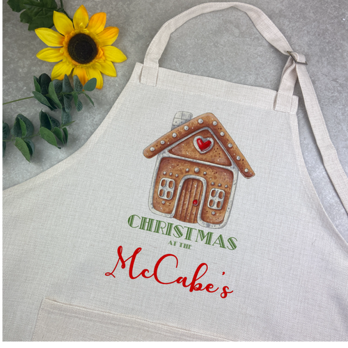 Christmas Gingerbread House Personalised Apron-The Persnickety Co