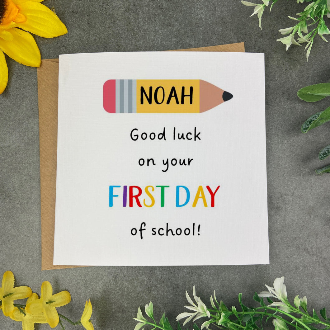 Personalised First Day of School Card-The Persnickety Co