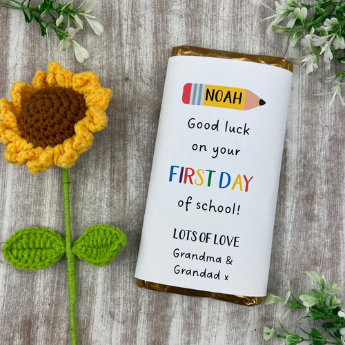 Good Luck On Your First Day Personalised Chocolate Bar-The Persnickety Co