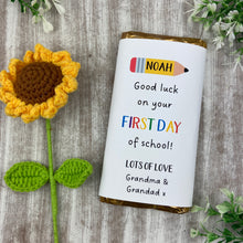 Load image into Gallery viewer, Good Luck On Your First Day Personalised Chocolate Bar
