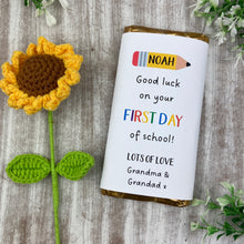 Load image into Gallery viewer, Good Luck On Your First Day Personalised Chocolate Bar
