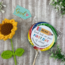 Load image into Gallery viewer, Good Luck On Your First Day Personalised Lollipop
