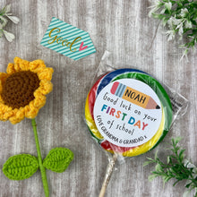 Load image into Gallery viewer, Good Luck On Your First Day Personalised Lollipop
