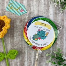 Load image into Gallery viewer, Good Luck First Day Of School Personalised Rainbow Lollipop
