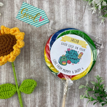 Load image into Gallery viewer, Good Luck First Day Of School Personalised Rainbow Lollipop
