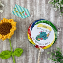 Load image into Gallery viewer, Good Luck First Day Of School Personalised Rainbow Lollipop

