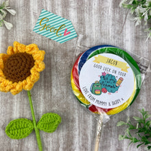 Load image into Gallery viewer, Good Luck First Day Of School Personalised Rainbow Lollipop
