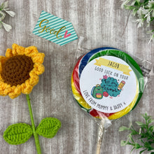 Load image into Gallery viewer, Good Luck First Day Of School Personalised Rainbow Lollipop
