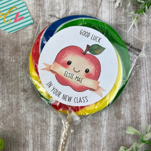 Good Luck In Your New Class Personalised Rainbow Lollipop
