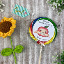 Load image into Gallery viewer, Good Luck In School Personalised Rainbow Lollipop

