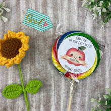 Load image into Gallery viewer, Good Luck In School Personalised Rainbow Lollipop
