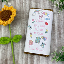 Load image into Gallery viewer, First Day Of School Personalised Chocolate Bar
