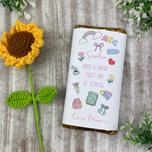 Load image into Gallery viewer, First Day Of School Personalised Chocolate Bar

