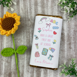 First Day Of School Personalised Chocolate Bar