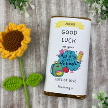 Load image into Gallery viewer, Good Luck First Day Of School Personalised Chocolate Bar
