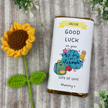 Load image into Gallery viewer, Good Luck First Day Of School Personalised Chocolate Bar
