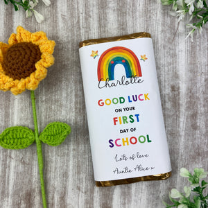 Good Luck In School Personalised Chocolate Bar
