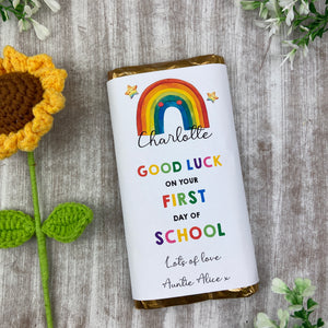 Good Luck In School Personalised Chocolate Bar
