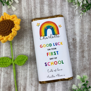 Good Luck In School Personalised Chocolate Bar