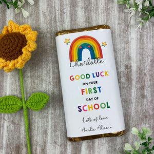 Good Luck In School Personalised Chocolate Bar
