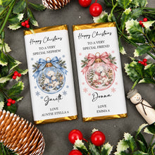 Load image into Gallery viewer, Personalised Polar Bear Christmas Chocolate Bar
