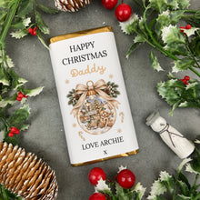 Load image into Gallery viewer, Personalised Candy Cane Lane Christmas Chocolate Bar

