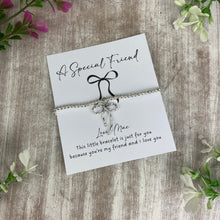 Load image into Gallery viewer, Whimsical Bow Beaded Bracelet  - A Special Friend Bracelet
