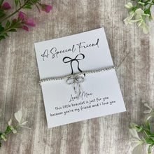 Load image into Gallery viewer, Whimsical Bow Beaded Bracelet  - A Special Friend Bracelet
