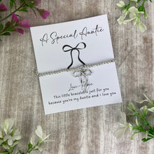 Load image into Gallery viewer, Whimsical Bow Beaded Bracelet - A Special Auntie Bracelet

