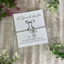 Load image into Gallery viewer, Whimsical Bow Beaded Bracelet - A Special Auntie Bracelet
