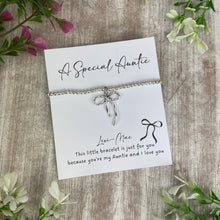Load image into Gallery viewer, A Special Auntie Bracelet – Whimsical Bow Beaded Bracelet
