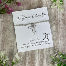 Load image into Gallery viewer, A Special Auntie Bracelet – Whimsical Bow Beaded Bracelet-The Persnickety Co
