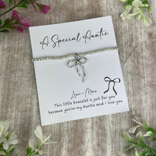 Load image into Gallery viewer, A Special Auntie Bracelet – Whimsical Bow Beaded Bracelet
