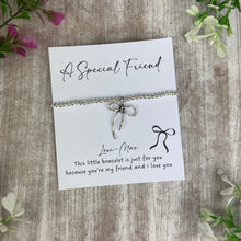 Load image into Gallery viewer, A Special Friend Bracelet – Whimsical Bow Beaded Bracelet
