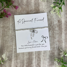 Load image into Gallery viewer, A Special Friend Bracelet – Whimsical Bow Beaded Bracelet

