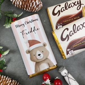 Personalised Christmas Festive Friends Chocolate Bar
