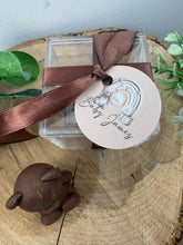 Load image into Gallery viewer, Personalised Chocolate Teddy Bear Baby Shower Favours
