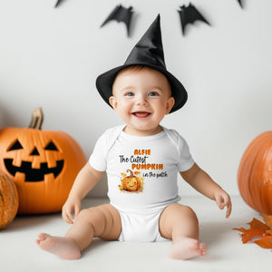 Cutest Little Pumpkin in the Patch Baby Vest & Bib Set